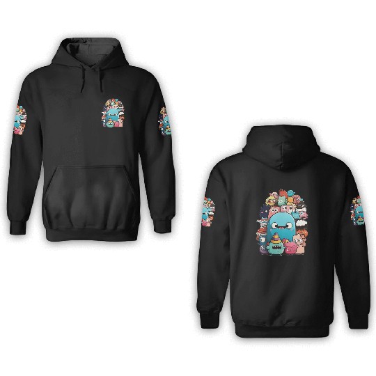 my imaginary friends 3D Hoodies