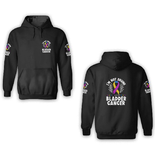 Bladder Cancer Warrior Bladder Cancer Awareness 3D Hoodies
