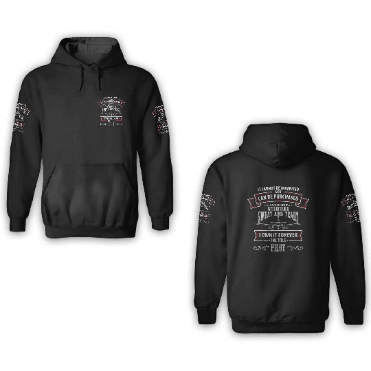 Airplane Aviator Glider Pilots 3D Hoodies