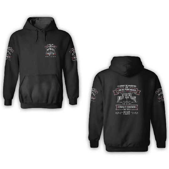 Airplane Aviator Glider Pilots 3D Hoodies