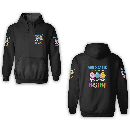 Easter Colorful Egg Dye Rabbit Egg Hunt 3D Hoodies