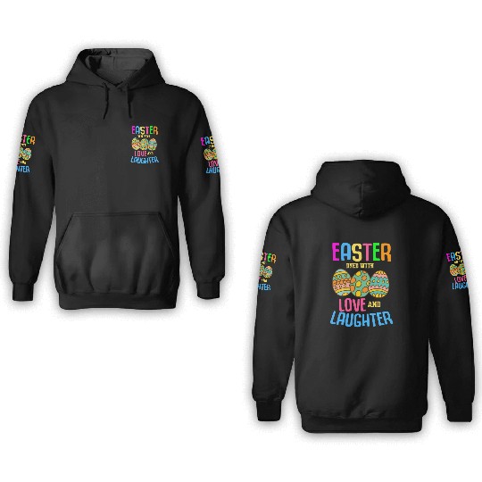 Easter Colorful Egg Dye Rabbit Egg Hunt 3D Hoodies