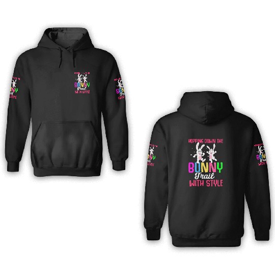 Easter Rabbit Easter Bunny Flowers Eggs 3D Hoodies
