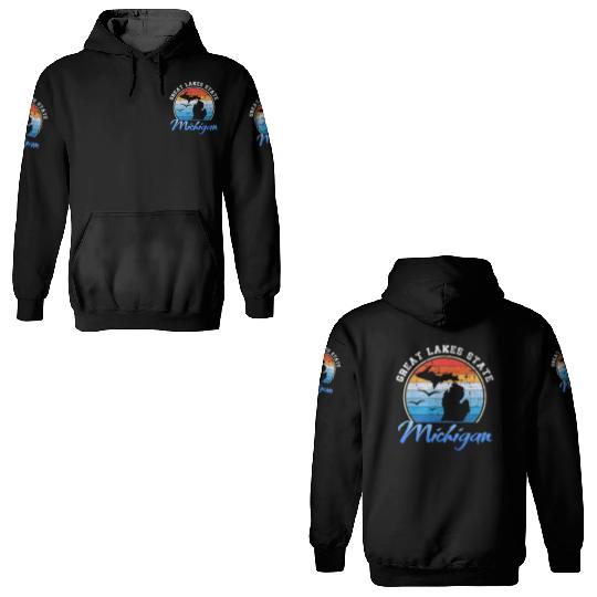 Michigan The Great Lakes State 3D Hoodies