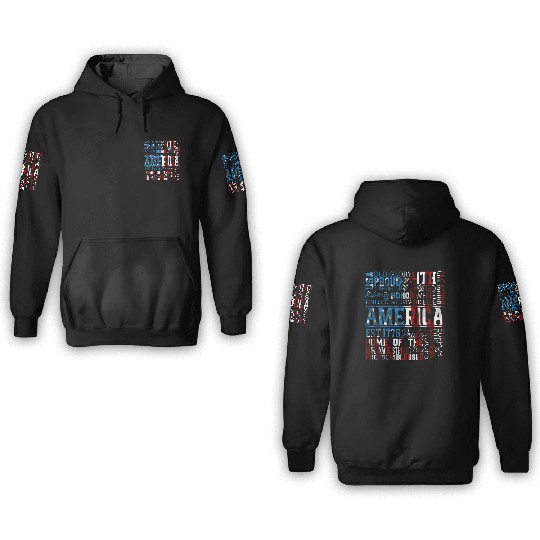 Patriotic Veteran USA Flag American Memorial Day 3D Hoodies