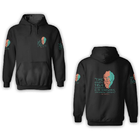 Socrates Stoic Philosophy Quote 3D Hoodies