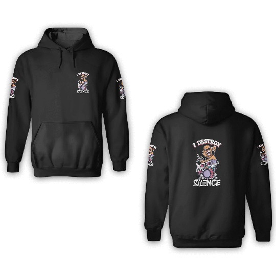 Drummer Drums Music Drum Set Drumming 3D Hoodies