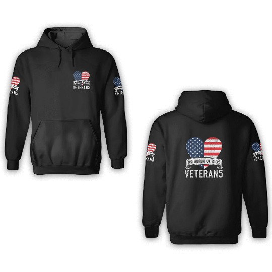 Patriotic Veteran USA Flag American Memorial Day 3D Hoodies
