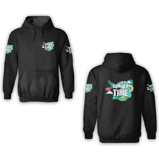Summer Bliss in a Green Paradise: A Vibrant Portra 3D Hoodies