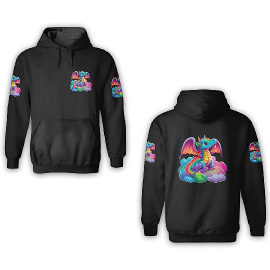 Dragon Sublimation Clipart 3D Hoodies