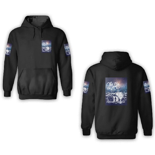 He Is Risen!Jesus,Easter, Bright & Morning Star 3D Hoodies