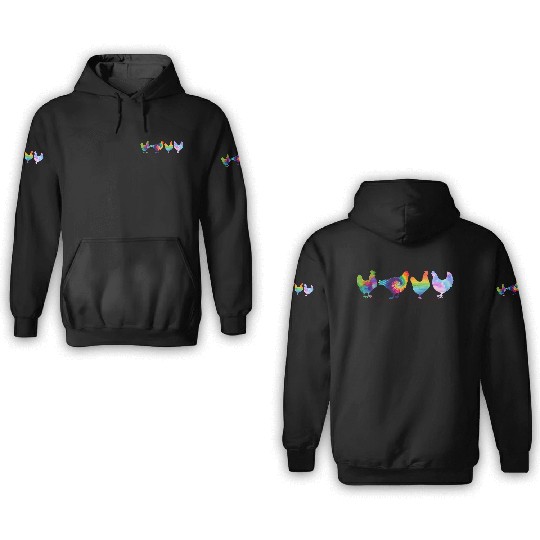 Funny LGBTQ Chicken, Embrace Diversity 3D Hoodies