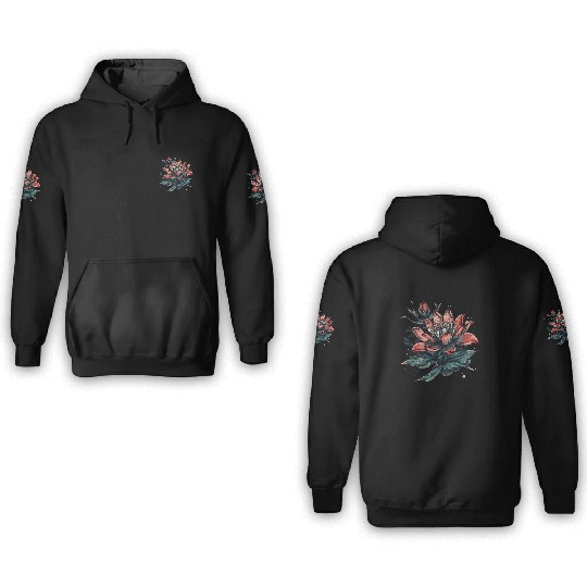 Japanese Spider Lily Soft Anime Aesthetic Flower 3D Hoodies