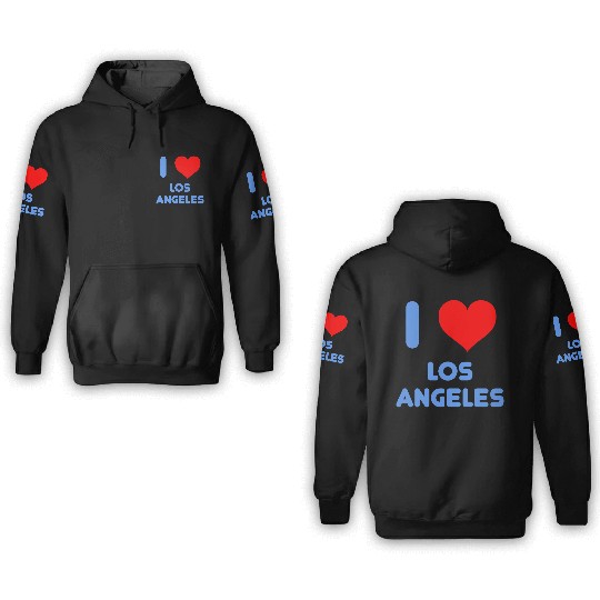 I Love Los Angeles 3D Hoodies