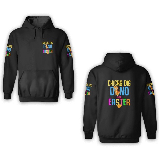 Easter T-rex Dinosaur Rabbit Easter Bunny Holiday 3D Hoodies
