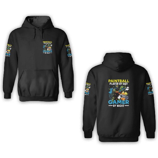 Video Game Lover Paintball Player Paintballer 3D Hoodies