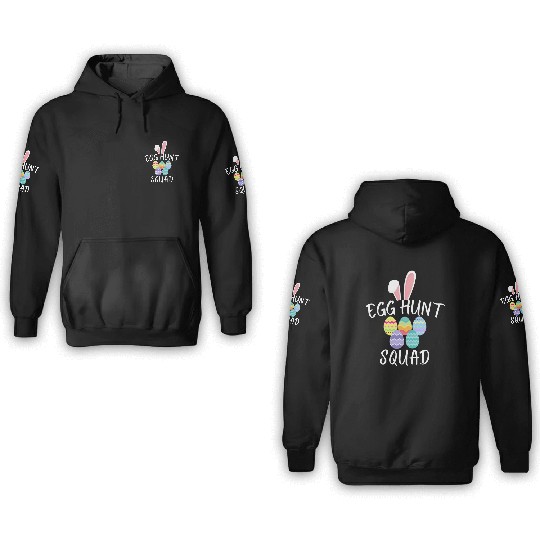 Egg Hunt Squad 2023 Funny Easter Day 2023 Egg Hunt 3D Hoodies