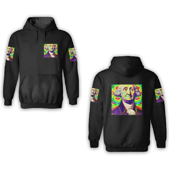 Trippy George Washington 3D Hoodies