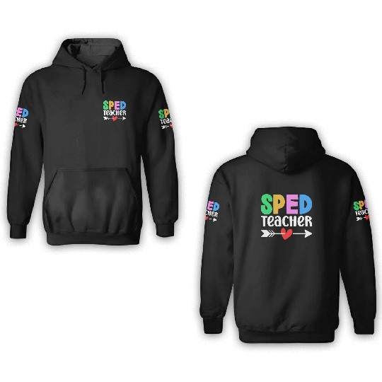 Sped Teacher Special Education Cute Awareness 3D Hoodies