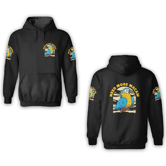 Macaw Parrot Lover Nature Zoo Animal Pet 3D Hoodies