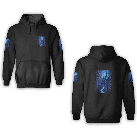 Japanese Temple in a Bamboo Forest 3D Hoodies
