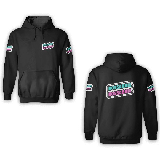 Bossaball Sports Typography 3D Hoodies