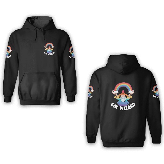 Gay Wizard Rainbow Pride Month LGBTQ Gay Pride 3D Hoodies