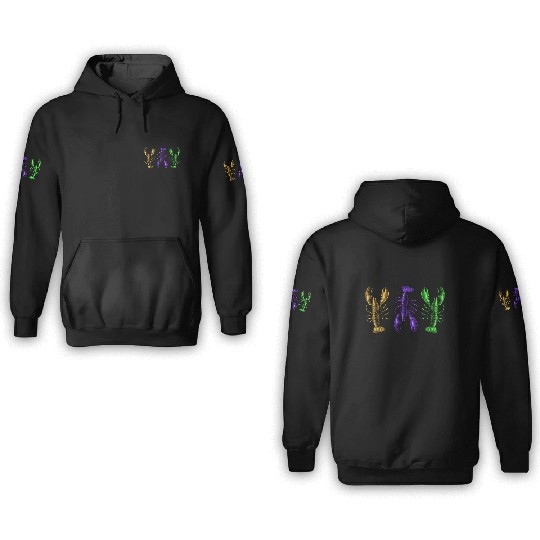 Lobster Mardi Gras 3D Hoodies