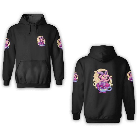 Pastel Goth Kawaii Baphomet Tea 3D Hoodies