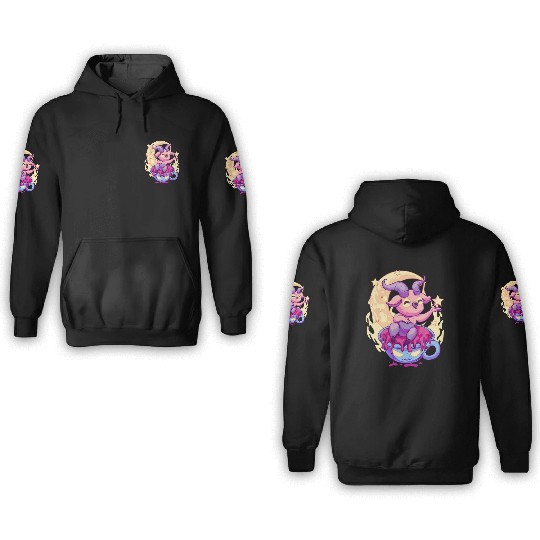 Pastel Goth Kawaii Baphomet Tea 3D Hoodies