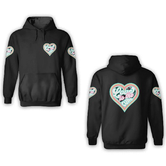 LOVE IS THE CURE (blue) 3D Hoodies