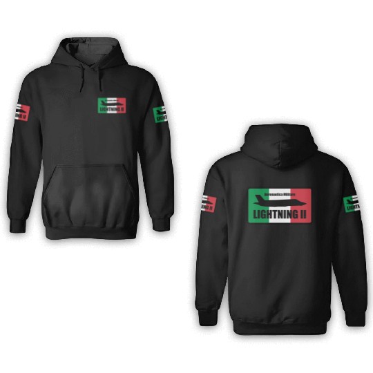 Italian F35 Lightning Small logo trending 3D Hoodies