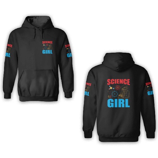 Science Girl I Chemistry 3D Hoodies