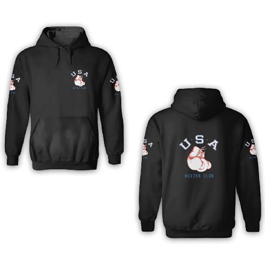 USA Boxing Club 3D Hoodies