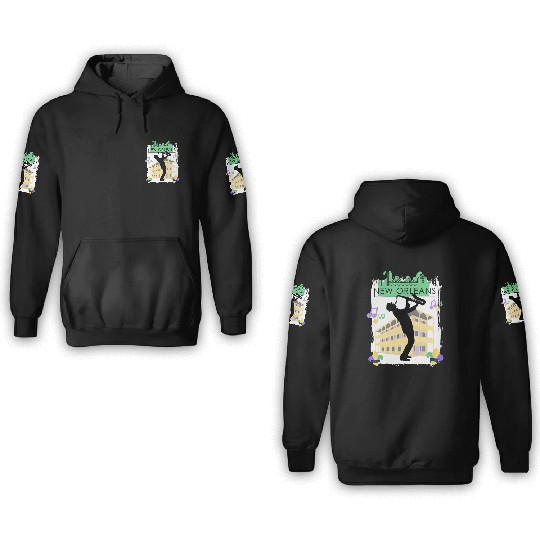 Mardi Gras New Orleans Louisiana City Jazz Music 3D Hoodies