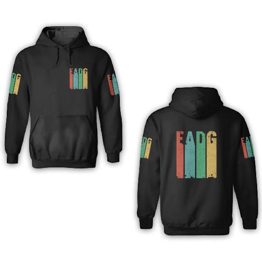 Bass Guitar Eadg Design For A Bass Player 3D Hoodies