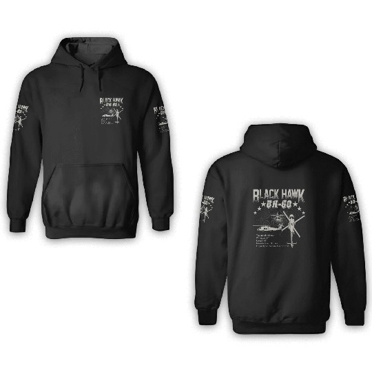Sikorsky UH 60 Black Hawk 3D Hoodies