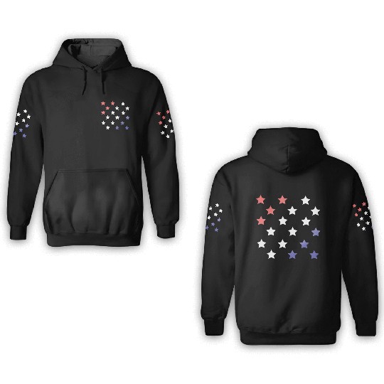USA Stars 3D Hoodies