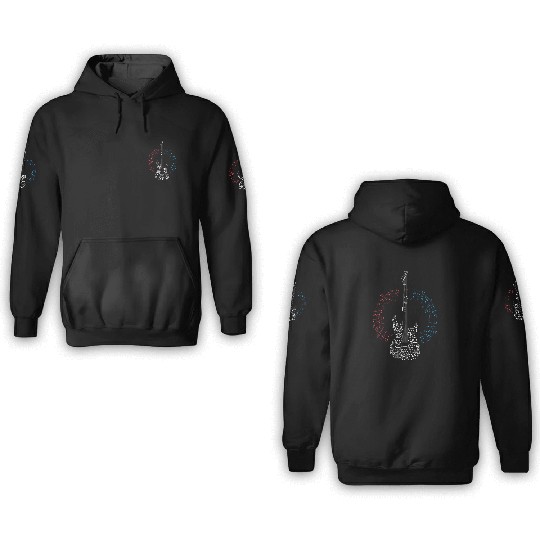Guitar Sheet Music Love 3D Hoodies