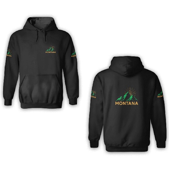 Montana Mountaineer Summit Climb Hiking 3D Hoodies