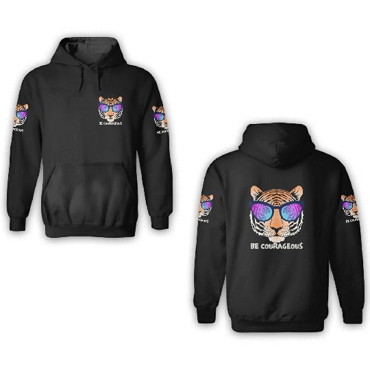 Be Courageous like a Lion 3D Hoodies