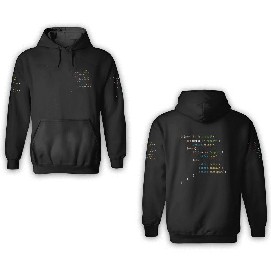 programmers coffee automated daily routine program 3D Hoodies