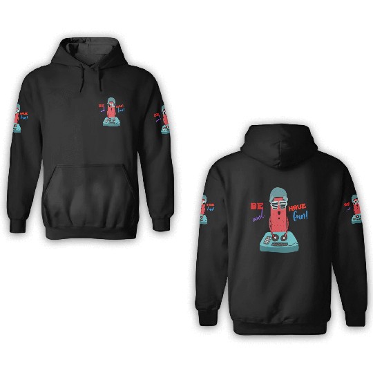 DJ FunkyFingers: the hilarious cartoon master 3D Hoodies