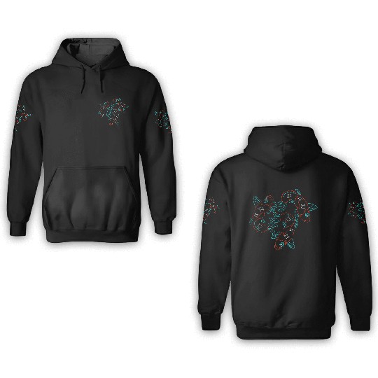 Neon Koi Fish 3D Hoodies