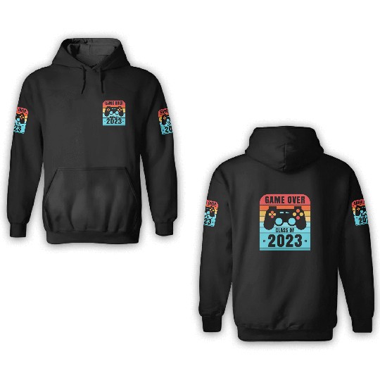 Game Over Class of 2023 Grad 2023 Graduation 3D Hoodies