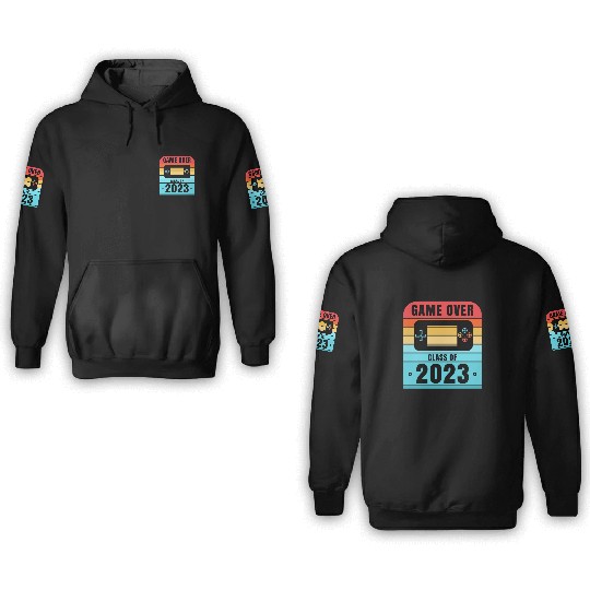 Game Over Class of 2023 Seniors Graduation Gifts 3D Hoodies