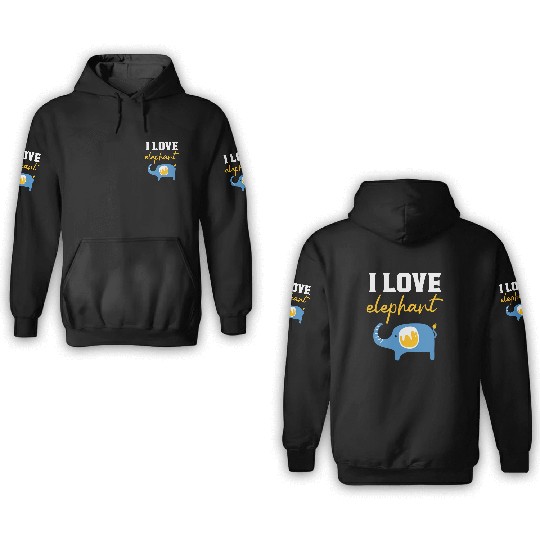 Elephant Lover Wildlife Animal Zoo Zookeeper 3D Hoodies