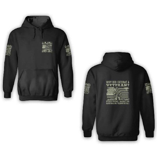 Why Did I Become a Veteran funy 3D Hoodies