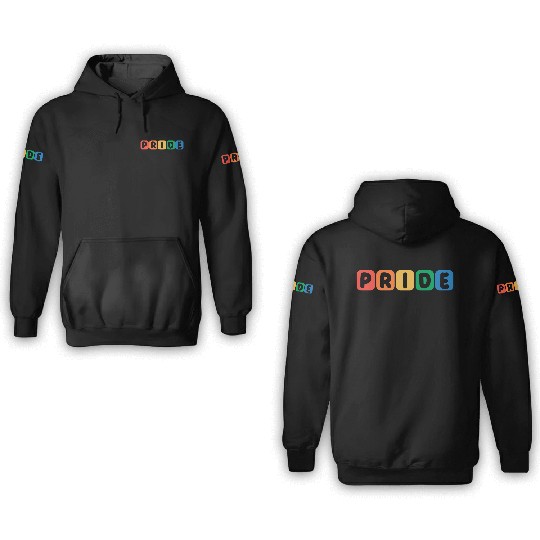 Pride Month Rainbow Flag LGBTQ Ally 3D Hoodies