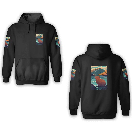 Capybara Nature Capibara 3D Hoodies